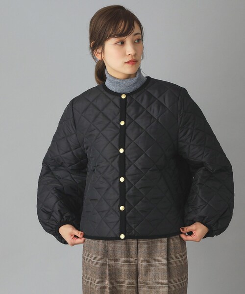 Traditional Weatherwear（トラディショナルウェザーウェア）の「Traditional Weatherwear（トラディショナル ウェザーウェア）ARKLEY PUFF SLEEVE キルティングジャケット（ブルゾン・レディース・ブラック・00）」の14枚目の写真