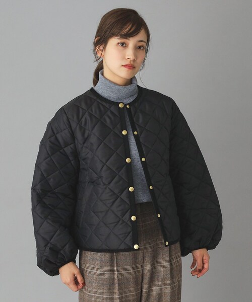 Traditional Weatherwear（トラディショナルウェザーウェア）の「Traditional Weatherwear（トラディショナル ウェザーウェア）ARKLEY PUFF SLEEVE キルティングジャケット（ブルゾン・レディース・ブラック・00）」の15枚目の写真