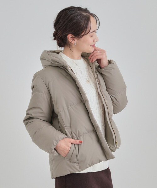 DRESKIP(ドレスキップ)の「【撥水/洗える】ショートフーディーダウン(ダウンジャケット/コート・レディース・ベージュ/ブラック/ブラウン系・03/02/01/04)」の15枚目の写真