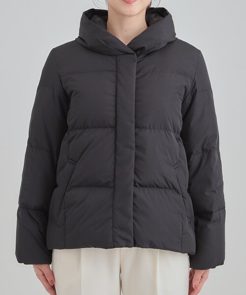 DRESKIP(ドレスキップ)の「【撥水/洗える】ショートフーディーダウン(ダウンジャケット/コート・レディース・ベージュ/ブラック/ブラウン系・03/02/01/04)」の18枚目の写真