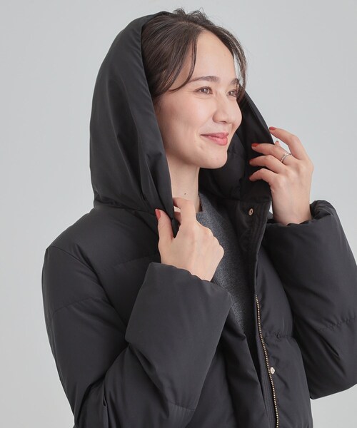 DRESKIP(ドレスキップ)の「【撥水/洗える】ショートフーディーダウン(ダウンジャケット/コート・レディース・ベージュ/ブラック/ブラウン系・03/02/01/04)」の22枚目の写真