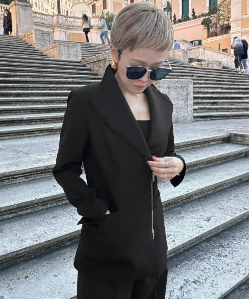 JENNE（ジェンヌ）の「レースカラージャケット（その他アウター・レディース・ブラック/ネイビー・X-LARGE/LARGE/MEDIUM/SMALL）」の7枚目の写真