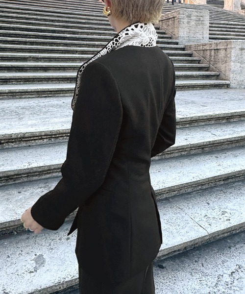 JENNE（ジェンヌ）の「レースカラージャケット（その他アウター・レディース・ブラック/ネイビー・X-LARGE/LARGE/MEDIUM/SMALL）」の8枚目の写真