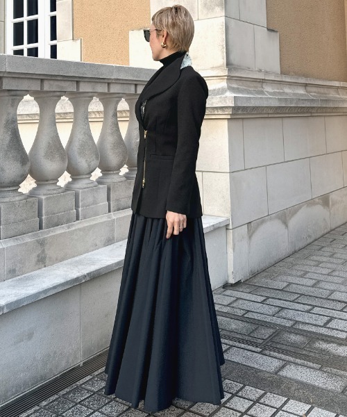 JENNE（ジェンヌ）の「レースカラージャケット（その他アウター・レディース・ブラック/ネイビー・X-LARGE/LARGE/MEDIUM/SMALL）」の9枚目の写真