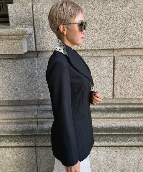 JENNE（ジェンヌ）の「レースカラージャケット（その他アウター・レディース・ブラック/ネイビー・X-LARGE/LARGE/MEDIUM/SMALL）」の19枚目の写真