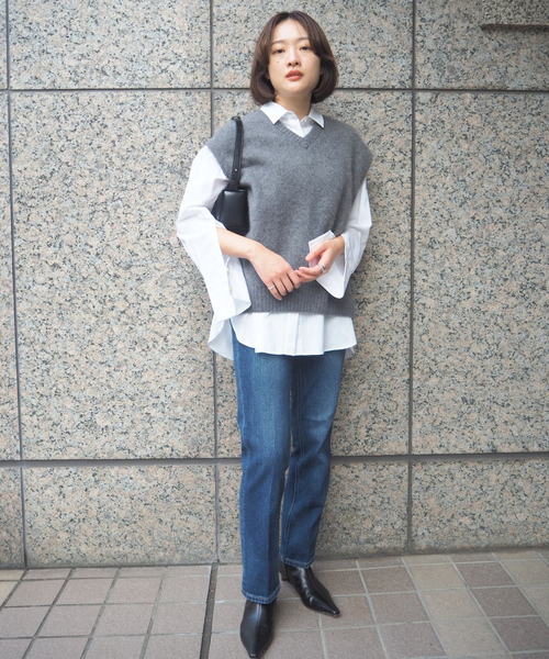 qualite（カリテ）の「【Healthy DENIM】Celery Long（その他パンツ・レディース・ダークネイビー・32/34/36/38）」の6枚目の写真