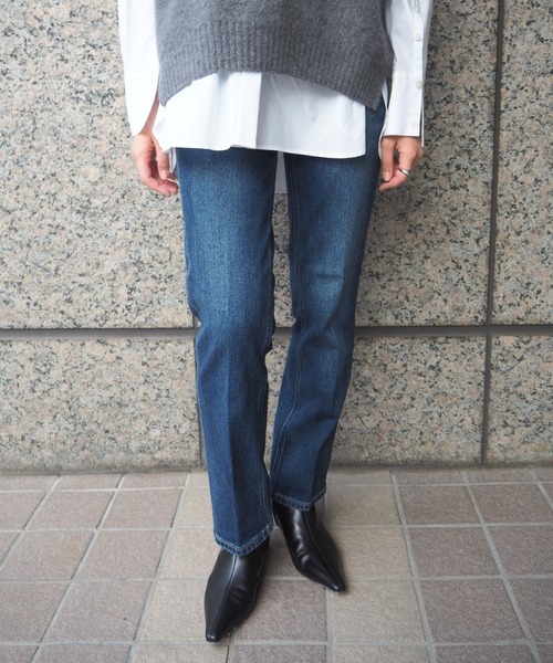 qualite（カリテ）の「【Healthy DENIM】Celery Long（その他パンツ・レディース・ダークネイビー・32/34/36/38）」の4枚目の写真
