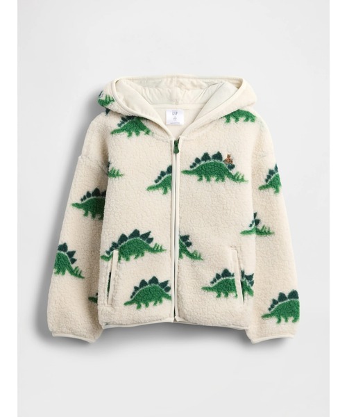 GAP(ギャップ)の「ボア ジップアップパーカー (幼児・ベビー)(パーカー・キッズ・ネイビー/オフホワイト・70cm/80cm/90cm/95cm/100cm/105cm/110cm)」の2枚目の写真