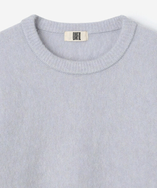 UNFIL（アンフィル）の「UNFIL | スーパーキッドモヘア クルーネックニットプルーバー WOMEN（ニット/セーター・レディース・ブラック/ライトブルー・1）」の10枚目の写真