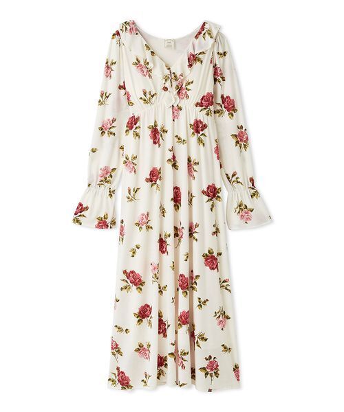 ヴィンテージローズ柄ワンピース（ルームウェア/パジャマ）｜gelato