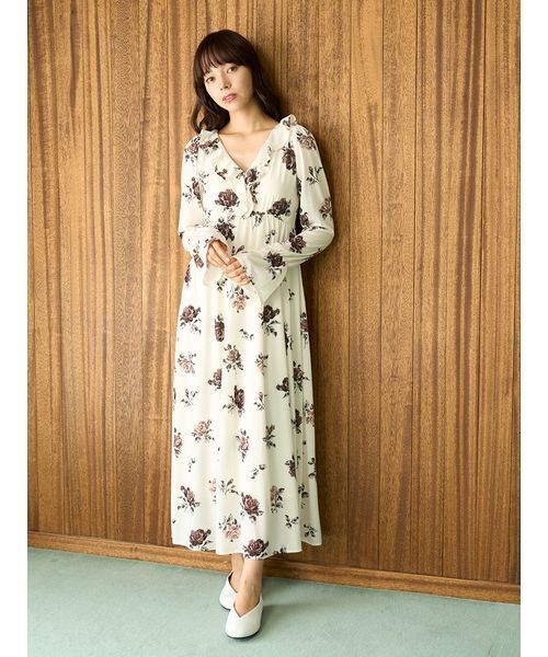 ヴィンテージローズ柄ワンピース（ルームウェア/パジャマ）｜gelato