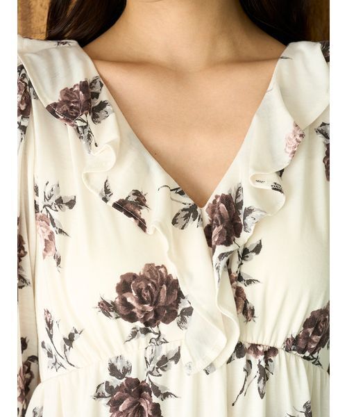 ヴィンテージローズ柄ワンピース（ルームウェア/パジャマ）｜gelato