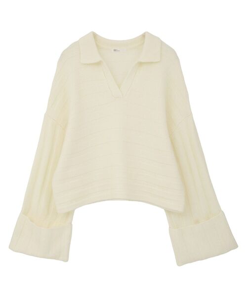 CRAFT STANDARD BOUTIQUE(クラフトスタンダードブティック)の「ロールアップ袖ショート丈ニットプルオーバー<ハンドウォッシャブル>◆(ニット/セーター・レディース・グリーン/ブラウン/レッド/アイボリー・FREE)」の13枚目の写真