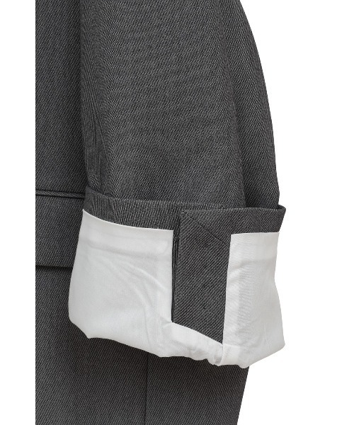 CLANE（クラネ）の「【CLANE/クラネ】2WAY TAILORED OVER JACKET/テーラードオーバーサイズジャケット（テーラードジャケット・レディース・ブラック/グレー・1）」の8枚目の写真