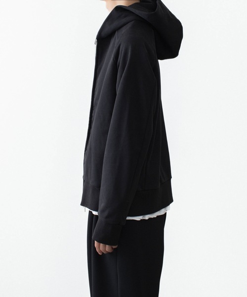 ATTACHMENT(アタッチメント)の「コットン ストレッチテリー ジップアップフーディー / CO STRETCH TERRY ZIP UP HOODIE(パーカー・メンズ・ブラック/ライトグレー・3/2/1)」の5枚目の写真