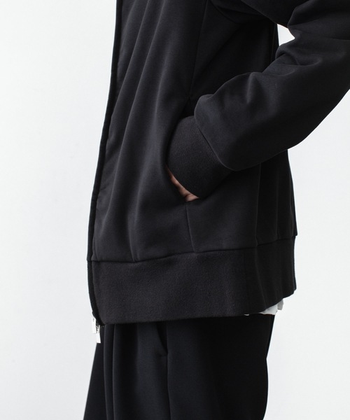 ATTACHMENT(アタッチメント)の「コットン ストレッチテリー ジップアップフーディー / CO STRETCH TERRY ZIP UP HOODIE(パーカー・メンズ・ブラック/ライトグレー・3/2/1)」の16枚目の写真
