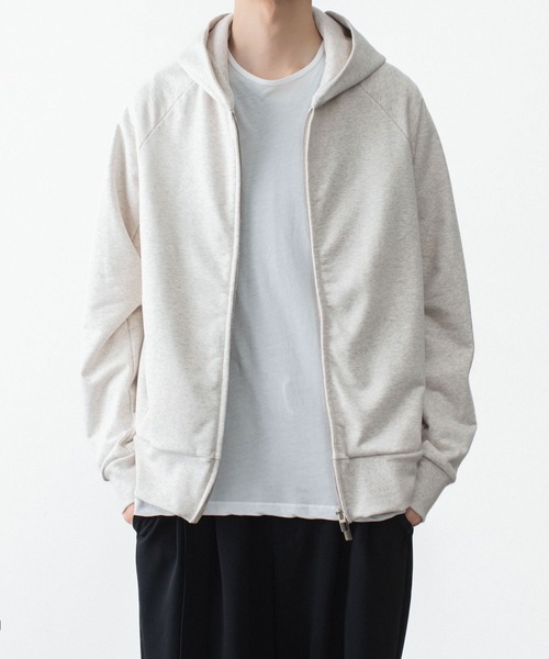 ATTACHMENT(アタッチメント)の「コットン ストレッチテリー ジップアップフーディー / CO STRETCH TERRY ZIP UP HOODIE(パーカー・メンズ・ブラック/ライトグレー・3/2/1)」の14枚目の写真