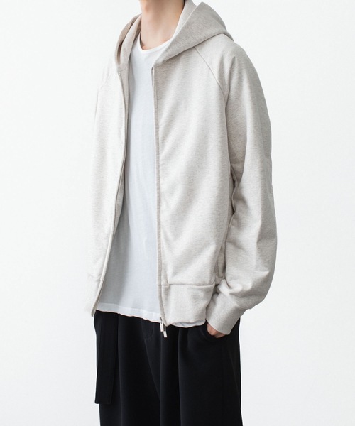 ATTACHMENT(アタッチメント)の「コットン ストレッチテリー ジップアップフーディー / CO STRETCH TERRY ZIP UP HOODIE(パーカー・メンズ・ブラック/ライトグレー・3/2/1)」の13枚目の写真