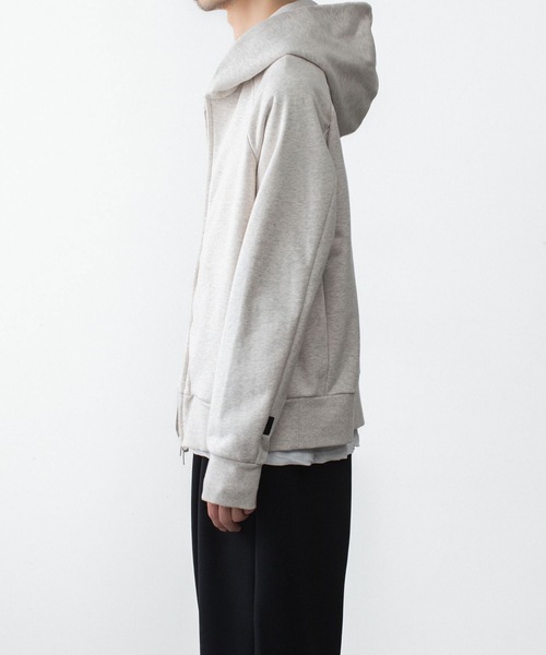 ATTACHMENT(アタッチメント)の「コットン ストレッチテリー ジップアップフーディー / CO STRETCH TERRY ZIP UP HOODIE(パーカー・メンズ・ブラック/ライトグレー・3/2/1)」の12枚目の写真