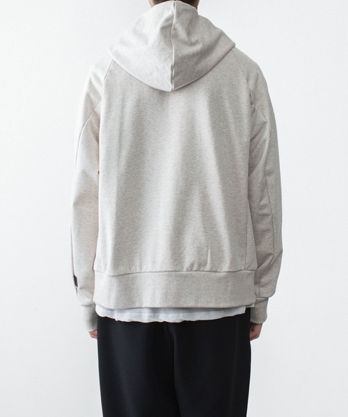 ATTACHMENT(アタッチメント)の「コットン ストレッチテリー ジップアップフーディー / CO STRETCH TERRY ZIP UP HOODIE(パーカー・メンズ・ブラック/ライトグレー・3/2/1)」の11枚目の写真