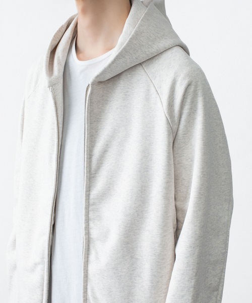 ATTACHMENT(アタッチメント)の「コットン ストレッチテリー ジップアップフーディー / CO STRETCH TERRY ZIP UP HOODIE(パーカー・メンズ・ブラック/ライトグレー・3/2/1)」の9枚目の写真