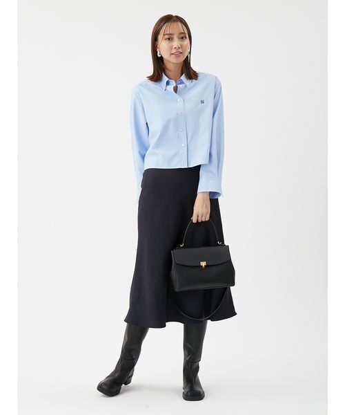 Mila Owen（ミラオーウェン）の「ボタンダウン短丈シャツ（シャツ/ブラウス・レディース・チェック/グレー/ブルー/ホワイト/ピンク/ミント・F）」の18枚目の写真