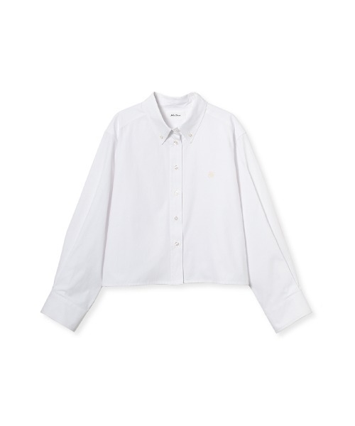 Mila Owen（ミラオーウェン）の「ボタンダウン短丈シャツ（シャツ/ブラウス・レディース・チェック/グレー/ブルー/ホワイト/ピンク/ミント・F）」の2枚目の写真