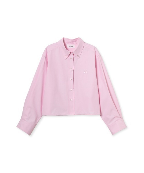 Mila Owen（ミラオーウェン）の「ボタンダウン短丈シャツ（シャツ/ブラウス・レディース・チェック/グレー/ブルー/ホワイト/ピンク/ミント・F）」の5枚目の写真