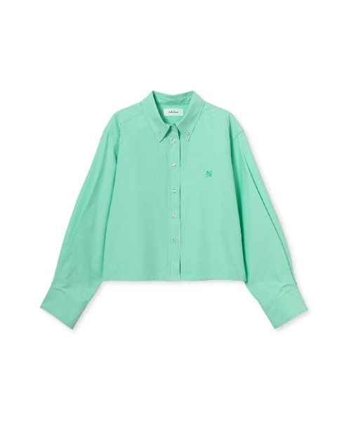 Mila Owen（ミラオーウェン）の「ボタンダウン短丈シャツ（シャツ/ブラウス・レディース・チェック/グレー/ブルー/ホワイト/ピンク/ミント・F）」の3枚目の写真