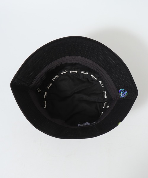 THRASHER(スラッシャー)の「THRASHER 総柄刺繍 バケットハット HAT 帽子 男女兼用(ハット・メンズ・チャコール・FREE)」の3枚目の写真