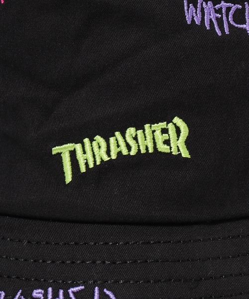 THRASHER(スラッシャー)の「THRASHER 総柄刺繍 バケットハット HAT 帽子 男女兼用(ハット・メンズ・チャコール・FREE)」の9枚目の写真