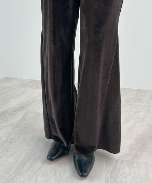 Futier land(フューティアランド)の「ベロアパンツ(その他パンツ・レディース・ダークブラウン/マスタード・FREE)」の8枚目の写真