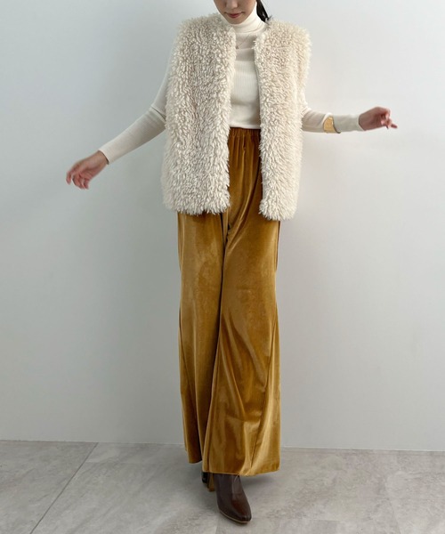 Futier land(フューティアランド)の「ベロアパンツ(その他パンツ・レディース・ダークブラウン/マスタード・FREE)」の11枚目の写真
