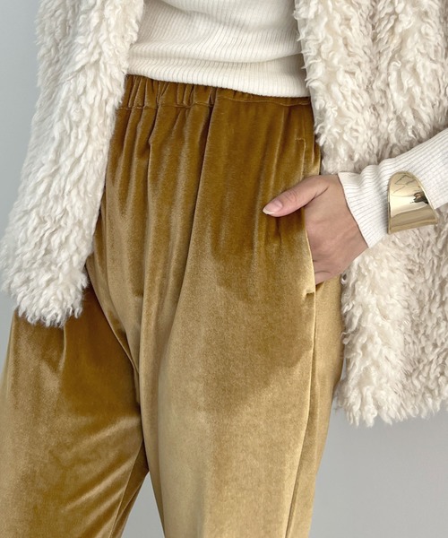 Futier land(フューティアランド)の「ベロアパンツ(その他パンツ・レディース・ダークブラウン/マスタード・FREE)」の13枚目の写真