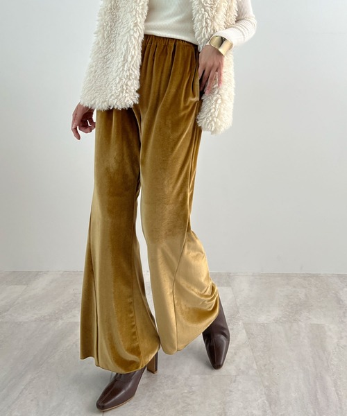 Futier land(フューティアランド)の「ベロアパンツ(その他パンツ・レディース・ダークブラウン/マスタード・FREE)」の14枚目の写真