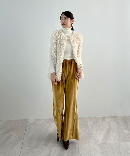 Futier land(フューティアランド)の「ベロアパンツ(その他パンツ・レディース・ダークブラウン/マスタード・FREE)」の19枚目の写真