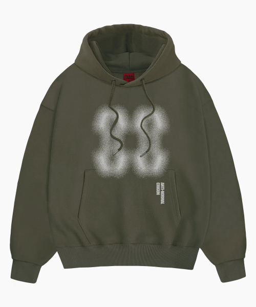CRIGUN(クリガン)の「エフェクトグラフィックス フードパーカー カーキ(パーカー・レディース・カーキ・X-LARGE/XX-LARGE/MEDIUM/LARGE)」の1枚目の写真