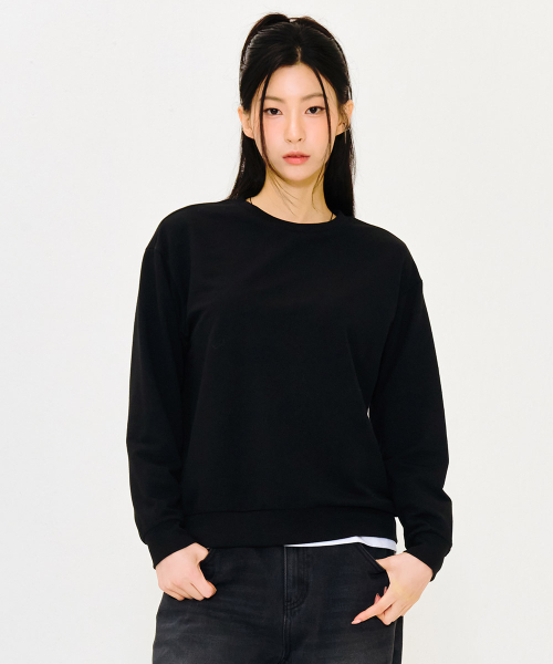 CHASECULT(チェイスカルト)の「レディースエッセンシャルデイリースウェットシャツ-ブラック(スウェット・レディース・ブラック・90/85)」の1枚目の写真