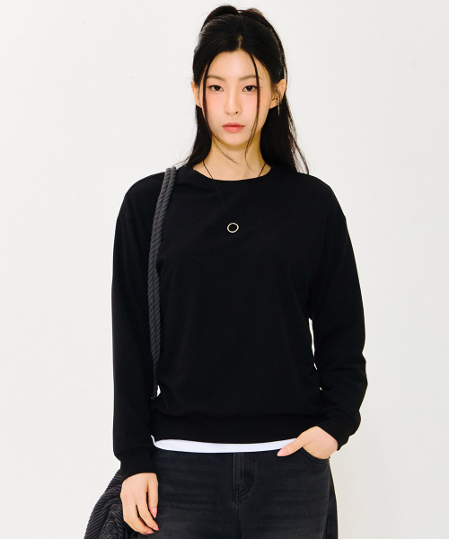 CHASECULT(チェイスカルト)の「レディースエッセンシャルデイリースウェットシャツ-ブラック(スウェット・レディース・ブラック・90/85)」の3枚目の写真