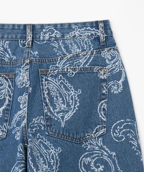 MILLO WOMEN（ミロウーマン）の「ペイズリー ワイドジーンズ [ミッドブルー]（デニムパンツ・レディース・その他・SMALL/MEDIUM）」の6枚目の写真