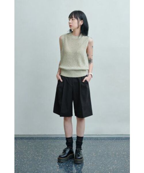 MUSINSA STANDARD WOMAN（ムシンサスタンダードウーマン）の「ウィメンズサマーウールバミューダヒドンバンディングハーフスラックス[ブラック]（その他パンツ・レディース・その他・34/29/30/24/25/26/27/28）」の11枚目の写真