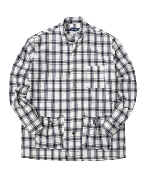 TRIP LE SENS(トリップ ル センス)の「CHECK STRING POCKET SHIRTS JACKET GREY(シャツ/ブラウス・レディース・その他・MEDIUM/LARGE)」の2枚目の写真