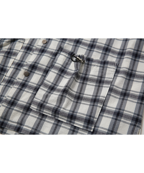 TRIP LE SENS(トリップ ル センス)の「CHECK STRING POCKET SHIRTS JACKET GREY(シャツ/ブラウス・レディース・その他・MEDIUM/LARGE)」の6枚目の写真