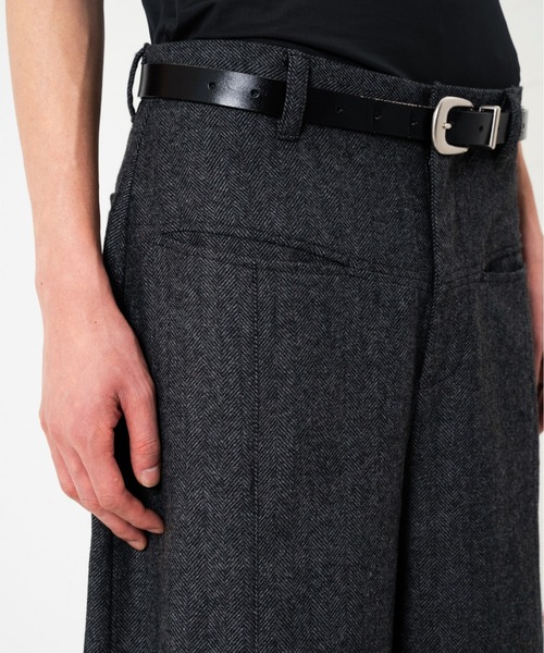Camphor wood（カンファーウッド）の「WIDE BAGGY SEEM TUCK TWEED SLACKS / ワイドバギーシームタックツイードスラックス（スラックス・メンズ・ブラック/グレー・SMALL/MEDIUM/LARGE）」の16枚目の写真