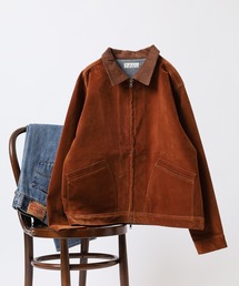 many men many mind（メニーメンメニーマインド）の「MANYMENMANYMINDS フロッキー加工デニム/PUコーティング加工デニム/ZIPJKT（デニムジャケット）」