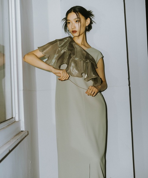 「ANDRESD」 コンビワンピース L カーキ セール/ブランド古着】ANDRESD｜アンドレスドのワンピース（グリーン