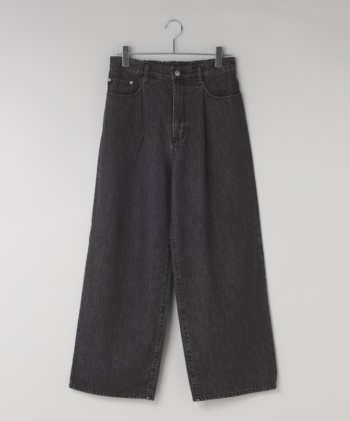 LOWRYS FARM（ローリーズファーム）の「【LFM(U)】DENIMタックワイドパンツ　 606821（デニムパンツ・メンズ・ブラック/ホワイト/インディゴブルー・MEDIUM/LARGE）」の20枚目の写真