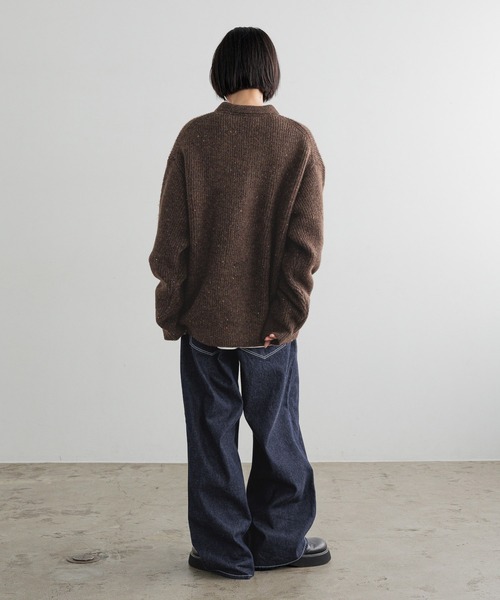 LOWRYS FARM（ローリーズファーム）の「【LFM(U)】DENIMタックワイドパンツ　 606821（デニムパンツ・メンズ・ブラック/ホワイト/インディゴブルー・MEDIUM/LARGE）」の19枚目の写真