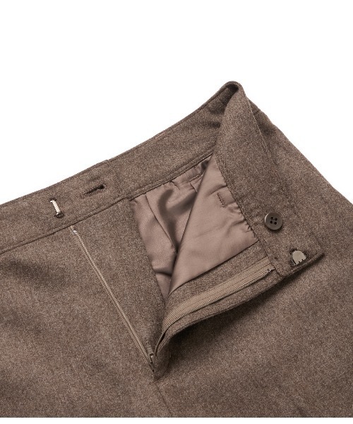 セール】ウールフラノ センタープレスワイドパンツ（その他パンツ