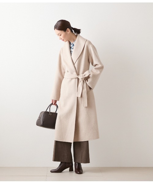 セール】ウールフラノ センタープレスワイドパンツ（その他パンツ